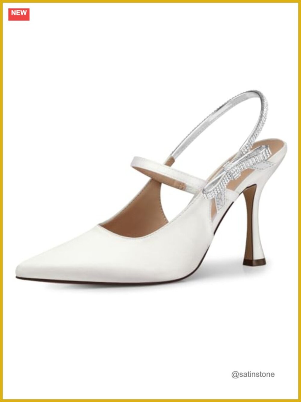 Women Rhinestone Bow Kitten Heel Pumps Sparkly Satin Wedding Party